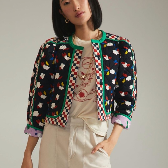 Anthropologie Clare V. Vivier Lilou Reversible Quilted Jacket Small - Picture 2 of 12